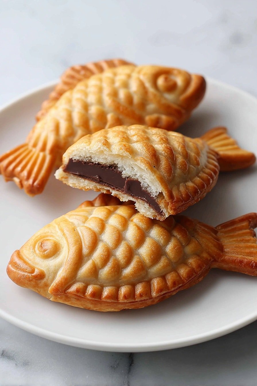 Baked Fish Taiyaki with Nutella Filling Recipe - Article Image 1 — Baked Fish Taiyaki with Nutella Filling, Japanese fish-shaped cake with Nutella, baked taiyaki recipe, easy taiyaki dessert, homemade taiyaki snacks