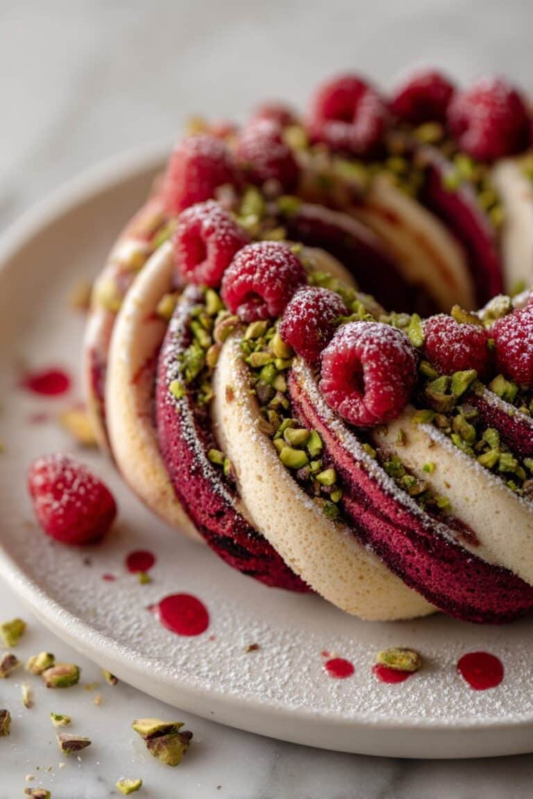 Raspberry Pistachio Wreath Recipe