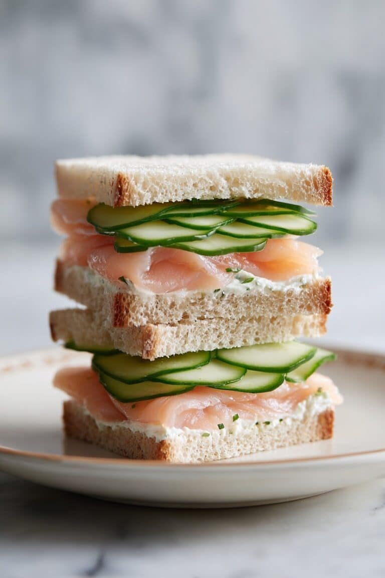 Smoked Salmon & Cucumber Sandwiches Recipe