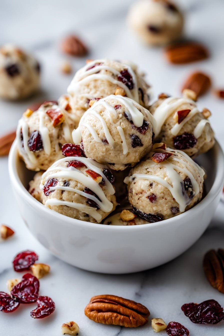 Cranberry Pecan White Chocolate Clusters Recipe - Article Image 1 — Cranberry Pecan White Chocolate Clusters, white chocolate clusters recipe, holiday snack ideas, easy no-bake treats, festive dessert bites