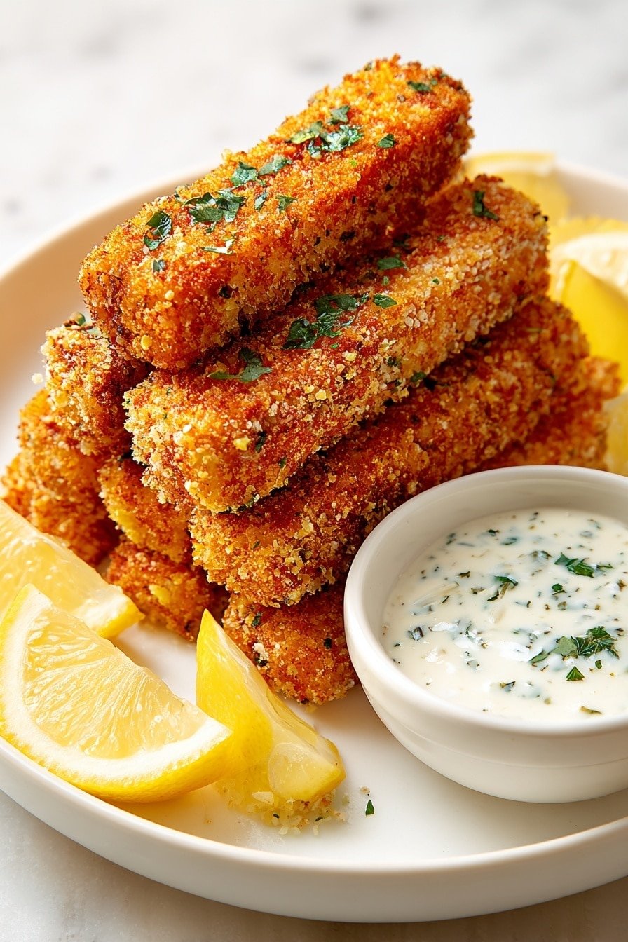 Crispy Baked Fish Sticks with Tartar Sauce Recipe - Article Image 2 — Crispy Baked Fish Sticks with Tartar Sauce, baked fish sticks, homemade fish sticks, fish sticks with tartar sauce, easy fish stick recipe