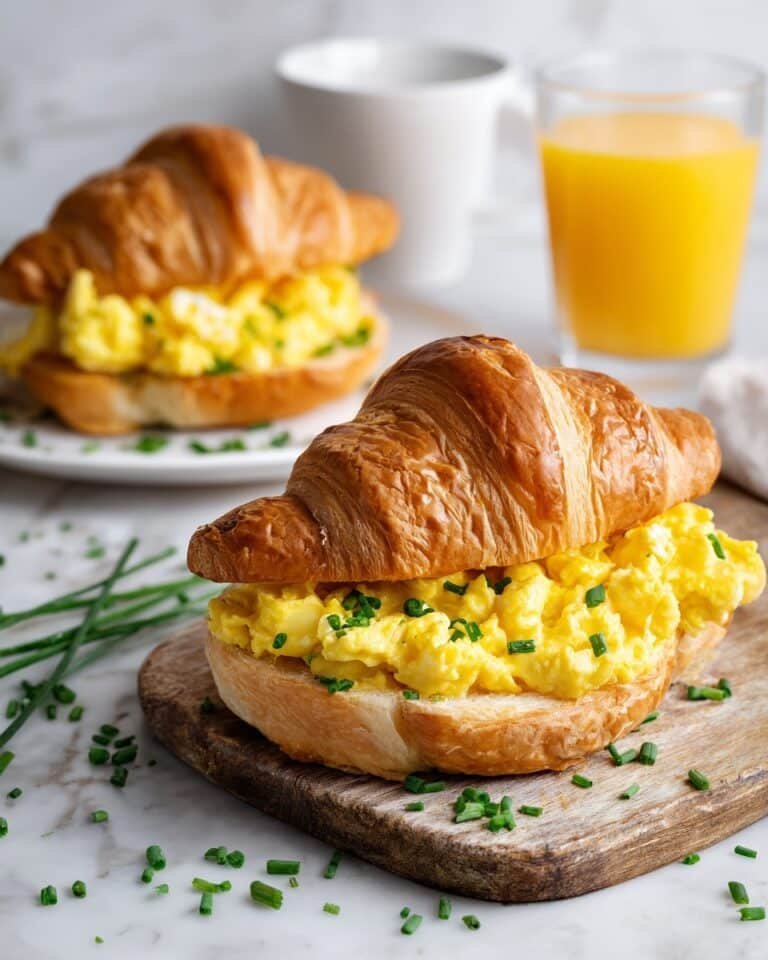 Cheesy Scrambled Egg Croissants Recipe