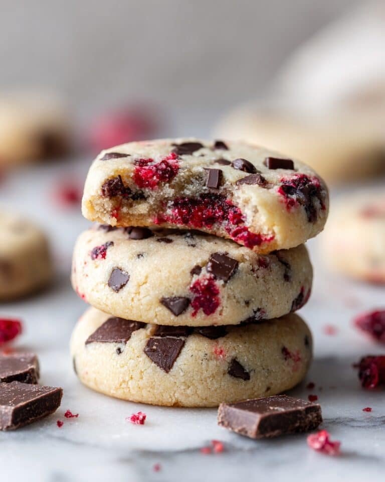 Cherry Chocolate Chip Shortbread Cookies Recipe