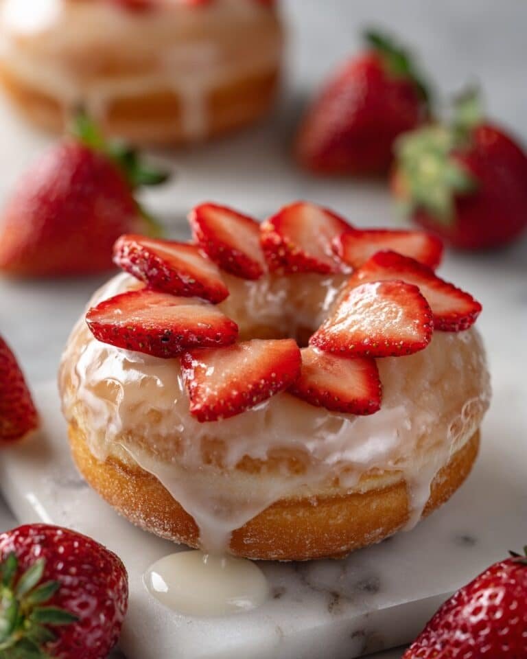 Fresh Strawberry Donuts with Homemade Strawberry Glaze Recipe