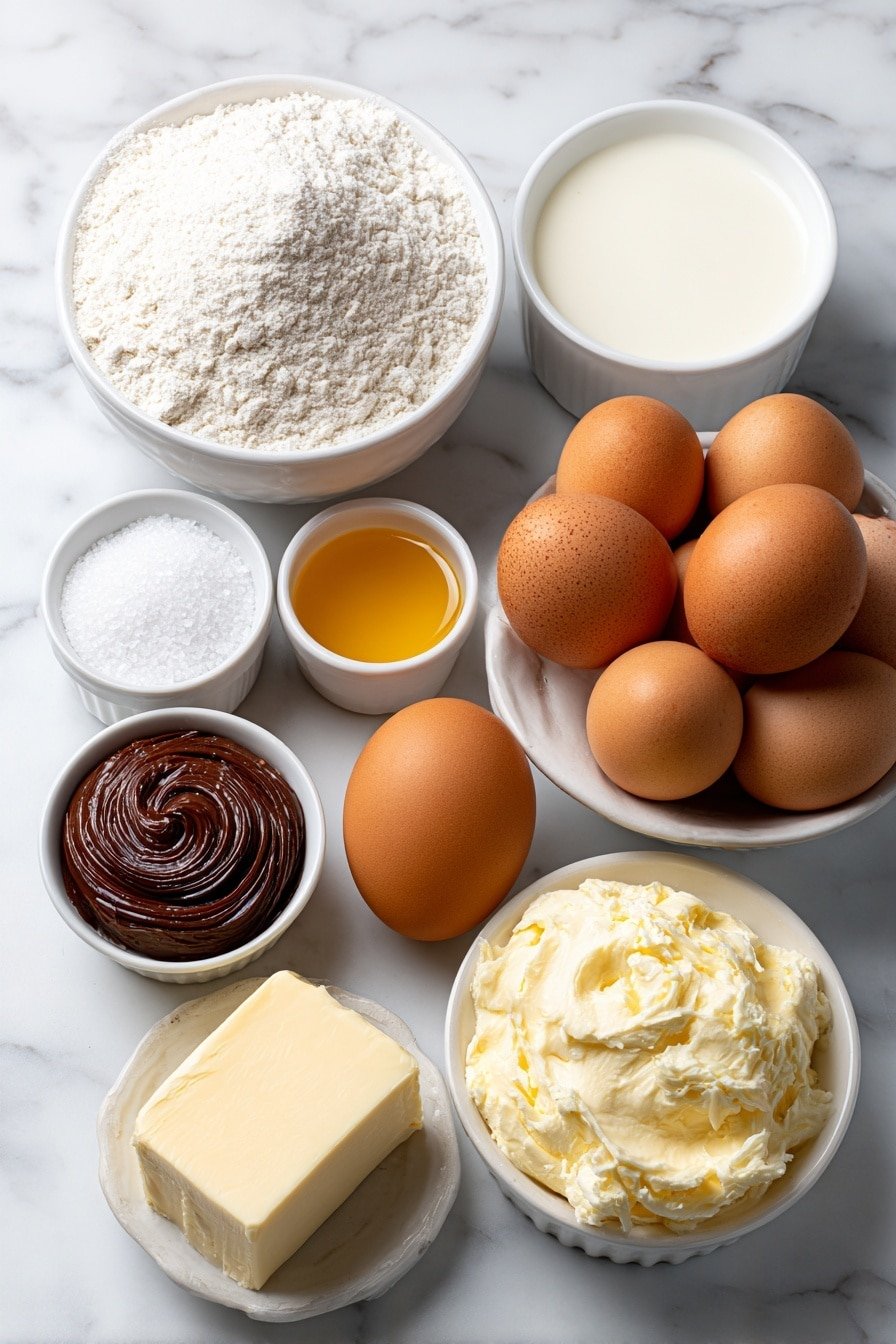 Baked Fish Taiyaki with Nutella Filling Recipe - Ingredients Image — Baked Fish Taiyaki with Nutella Filling, Japanese fish-shaped cake with Nutella, baked taiyaki recipe, easy taiyaki dessert, homemade taiyaki snacks