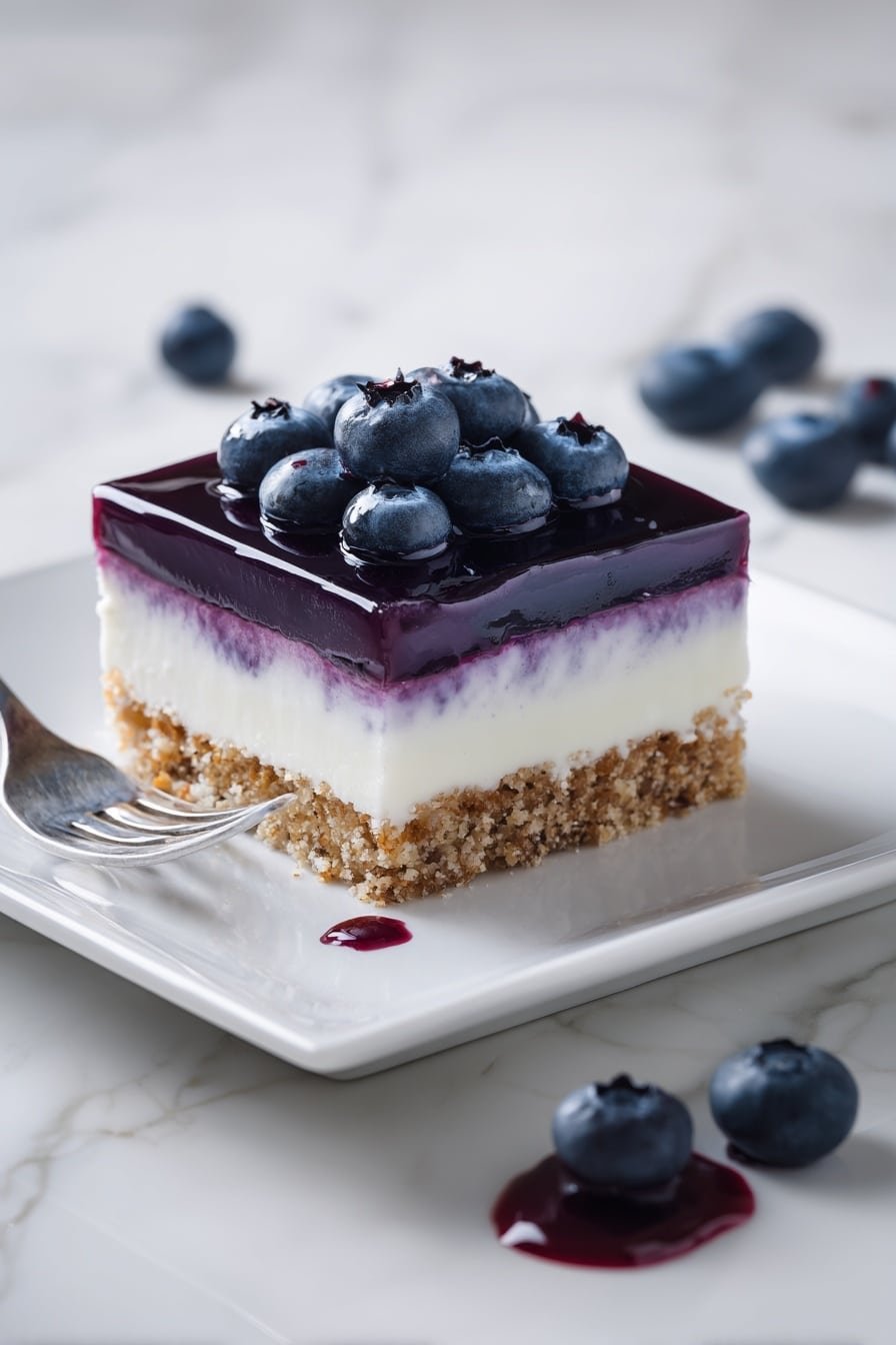 Keto Blueberry Cheesecake Bars Recipe - Article Image 1 — Keto Blueberry Cheesecake Bars, low-carb blueberry dessert, no-bake keto cheesecake, keto fruit dessert, healthy keto blueberry treat
