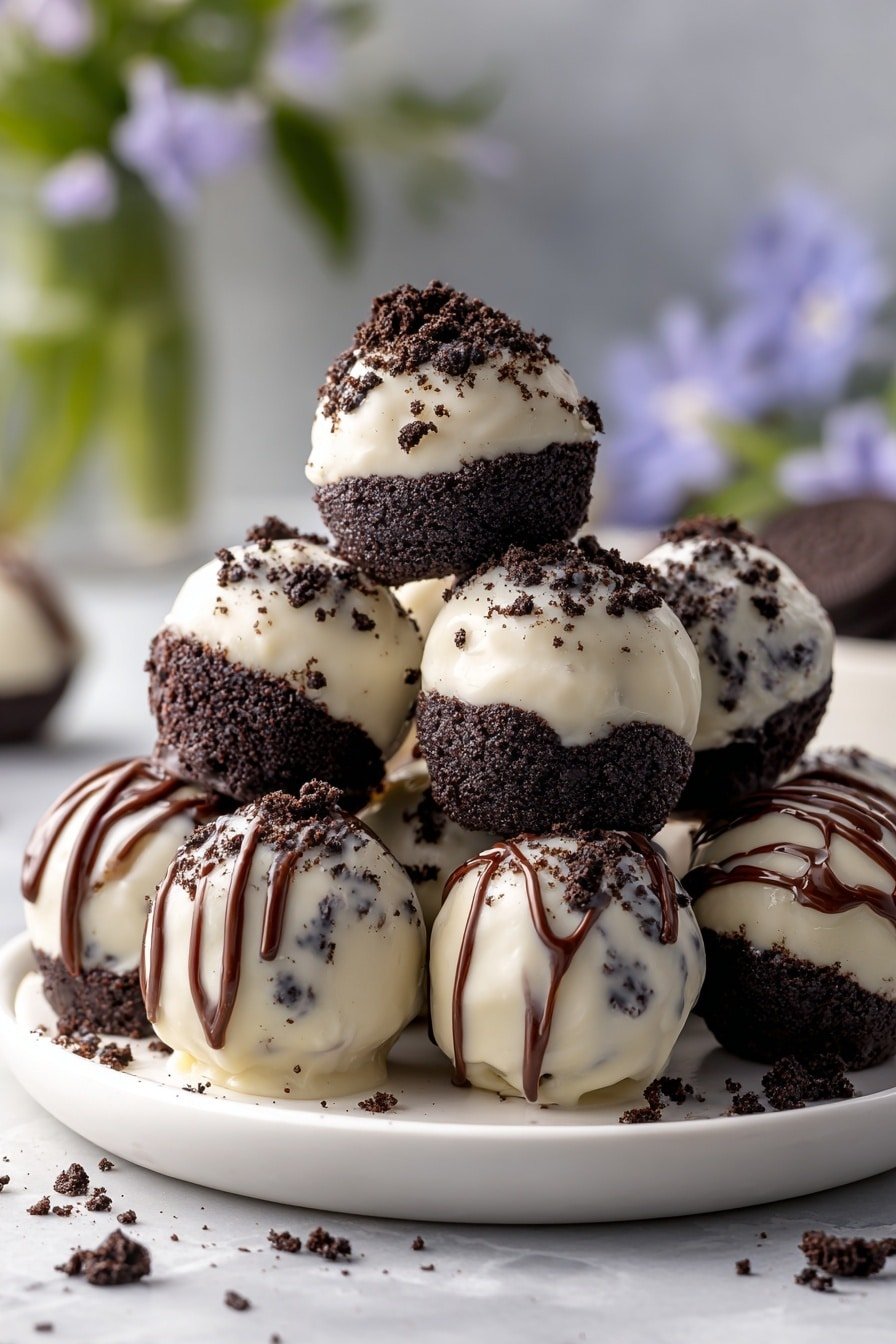 Easy Oreo Truffles Recipe - Article Image 2 — Easy Oreo Truffles, Oreo truffles, no-bake Oreo treats, chocolate Oreo bites, simple Oreo dessert