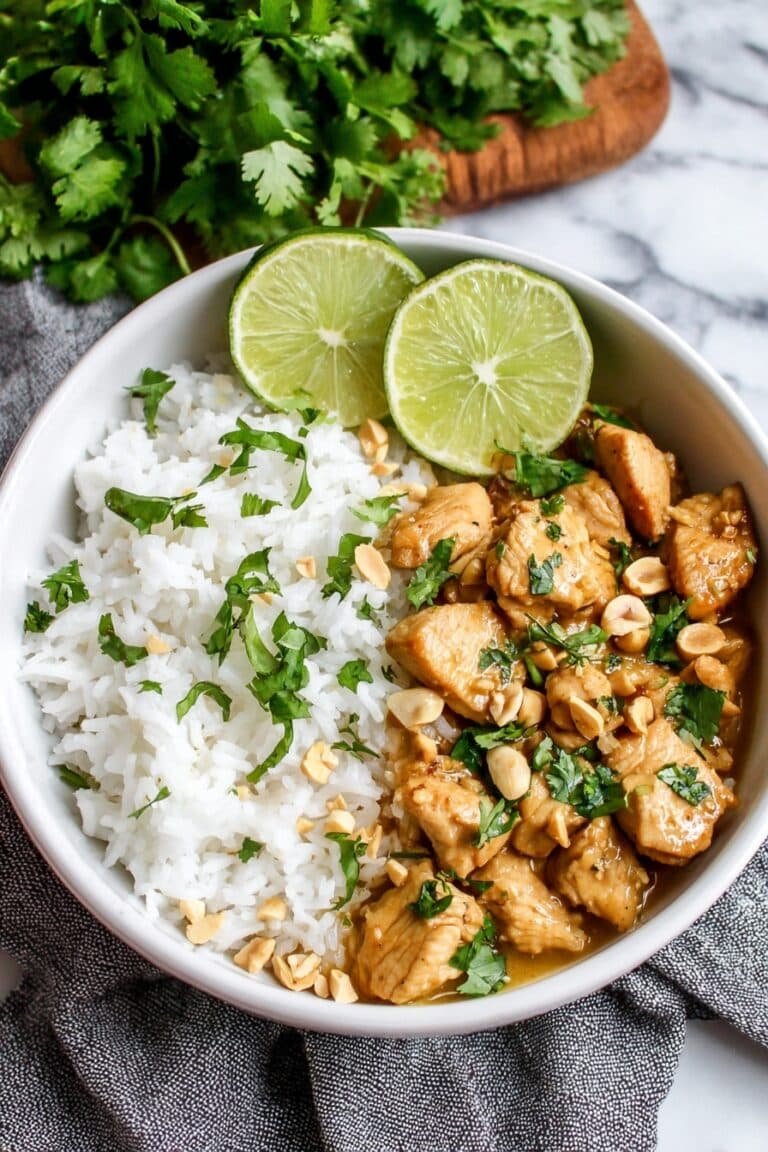 Thai Peanut Chicken Skewers Recipe