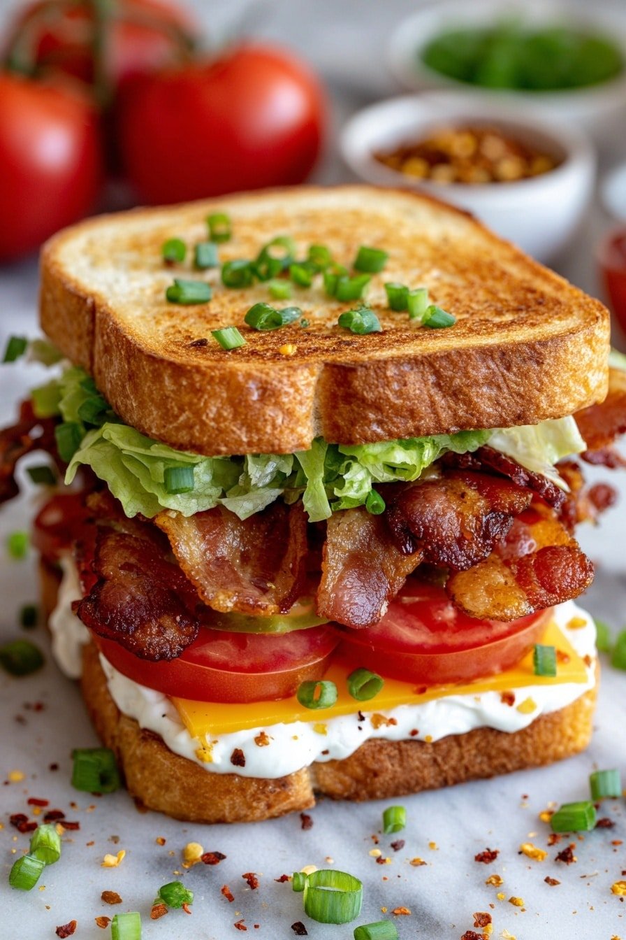 Ultimate Bacon Tomato Sandwich Recipe - Article Image 1 — Ultimate Bacon Tomato Sandwich, bacon tomato sandwich, easy bacon sandwich, gourmet lunch ideas, comfort food sandwiches