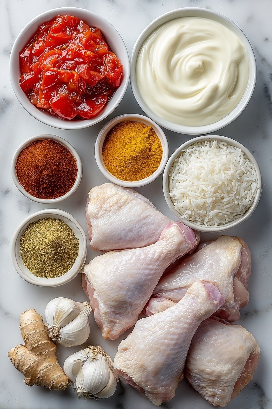 Slow Cooker Chicken Tikka Masala Recipe - Ingredients Image — Slow Cooker Chicken Tikka Masala, chicken tikka masala, easy slow cooker curry, flavorful Indian chicken dish, comforting weeknight dinner