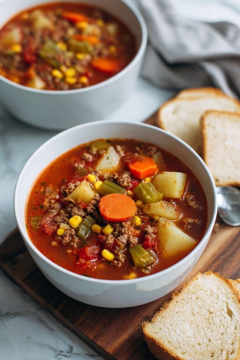 Hearty Cowboy Soup with Ground Beef Recipe