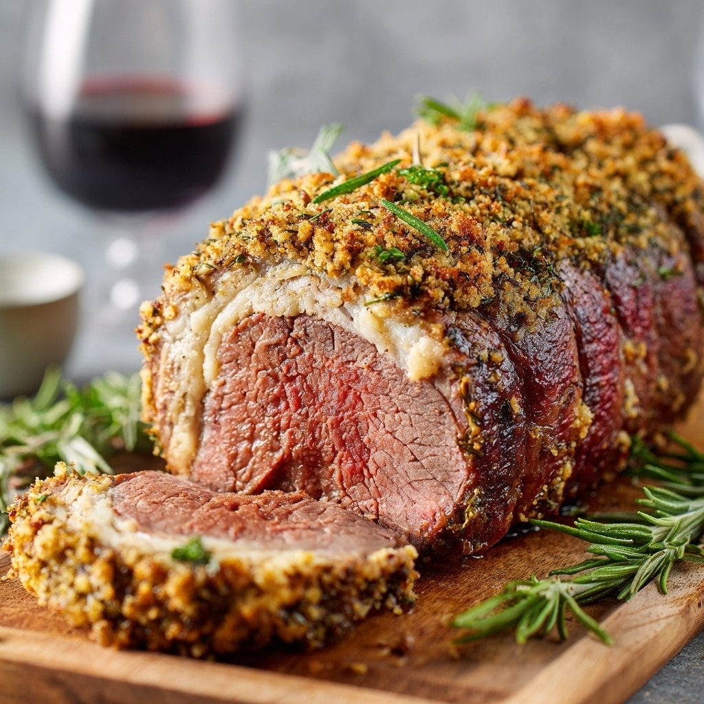 Herb Crusted Prime Rib Recipe - Article Image 2 — Herb Crusted Prime Rib, Herb Crusted Prime Rib recipe, How to cook herb crusted prime rib, Prime rib with herb crust, Perfect herb crusted roast