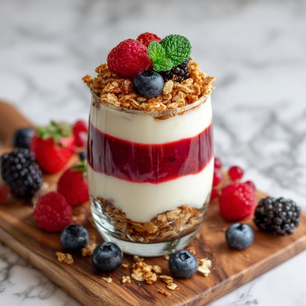 Healthy Greek Yogurt Berry Parfait Recipe - Article Image 2 — Healthy Greek Yogurt Berry Parfait, healthy parfait with yogurt and berries, easy layered dessert recipe, nutritious breakfast parfait, fruit and yogurt parfait ideas