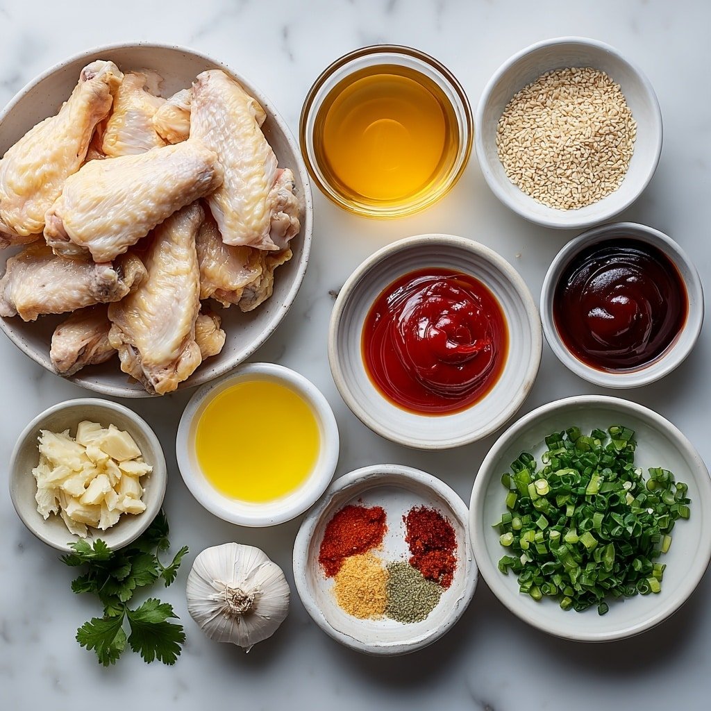 Sticky Chinese Chicken Wings Recipe - Ingredients Image — Sticky Chinese Chicken Wings, Chinese Chicken Wings recipe, Asian chicken wings, baked Chinese chicken wings, flavorful chicken wing recipe