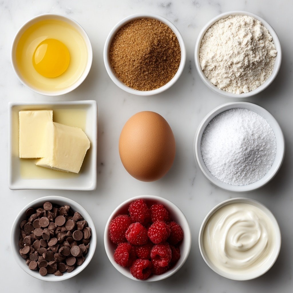 Chocolate Raspberry Baked Donuts Recipe - Ingredients Image — Chocolate Raspberry Baked Donuts, baked donuts with raspberries, chocolate raspberry dessert, easy baked donut recipes, healthy chocolate raspberry treats