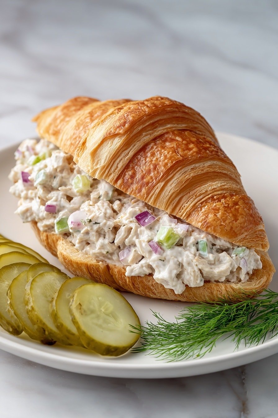 Dill Pickle Chicken Salad Recipe - Article Image 2 — Dill Pickle Chicken Salad, chicken salad with dill pickles, easy chicken salad recipe, tangy chicken salad, quick lunch chicken salad