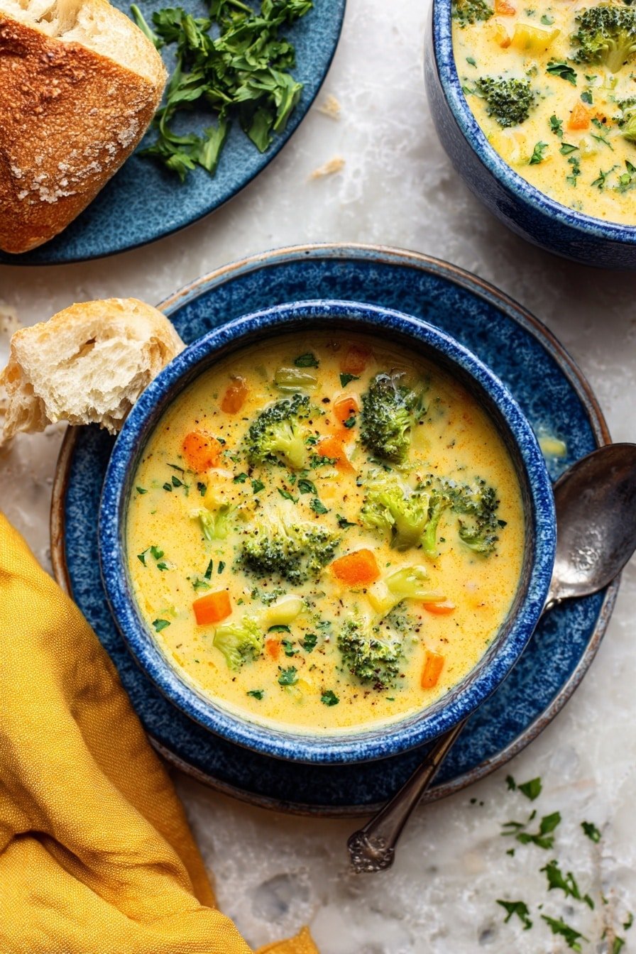 Roasted Broccoli Cheddar Soup Recipe - Article Image 2 — Roasted Broccoli Cheddar Soup, Broccoli cheddar soup, creamy broccoli soup, homemade soup recipes, easy vegetable soup