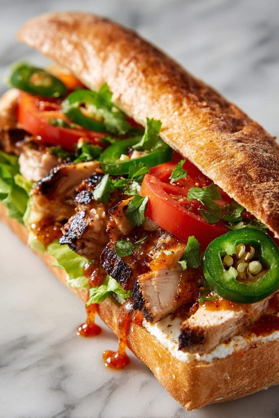 Spicy Chicken Torta Sandwich Recipe - Article Image 1 — Spicy Chicken Torta Sandwich, Mexican torta sandwich, easy chicken torta recipe, spicy chicken sandwich idea, robust torta bread sandwich