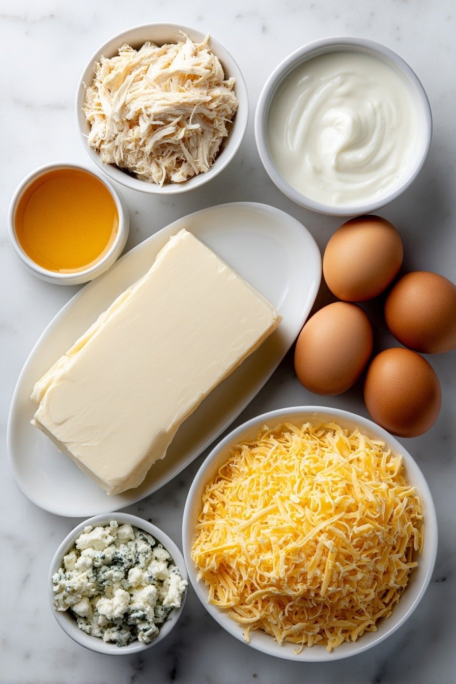 Buffalo Chicken Dip Recipe - Ingredients Image — Buffalo Chicken Dip, Buffalo Chicken Dip Recipe, Best Buffalo Chicken Dip, Easy Buffalo Chicken Dip, Crowd-Pleasing Buffalo Chicken Dip