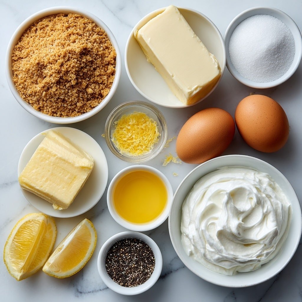 Lemon Mini Cheesecakes Recipe - Ingredients Image — Lemon Mini Cheesecakes, Lemon Cheesecake Bites, Mini Cheesecake Recipes, Easy Lemon Desserts, No-Bake Cheesecake Ideas