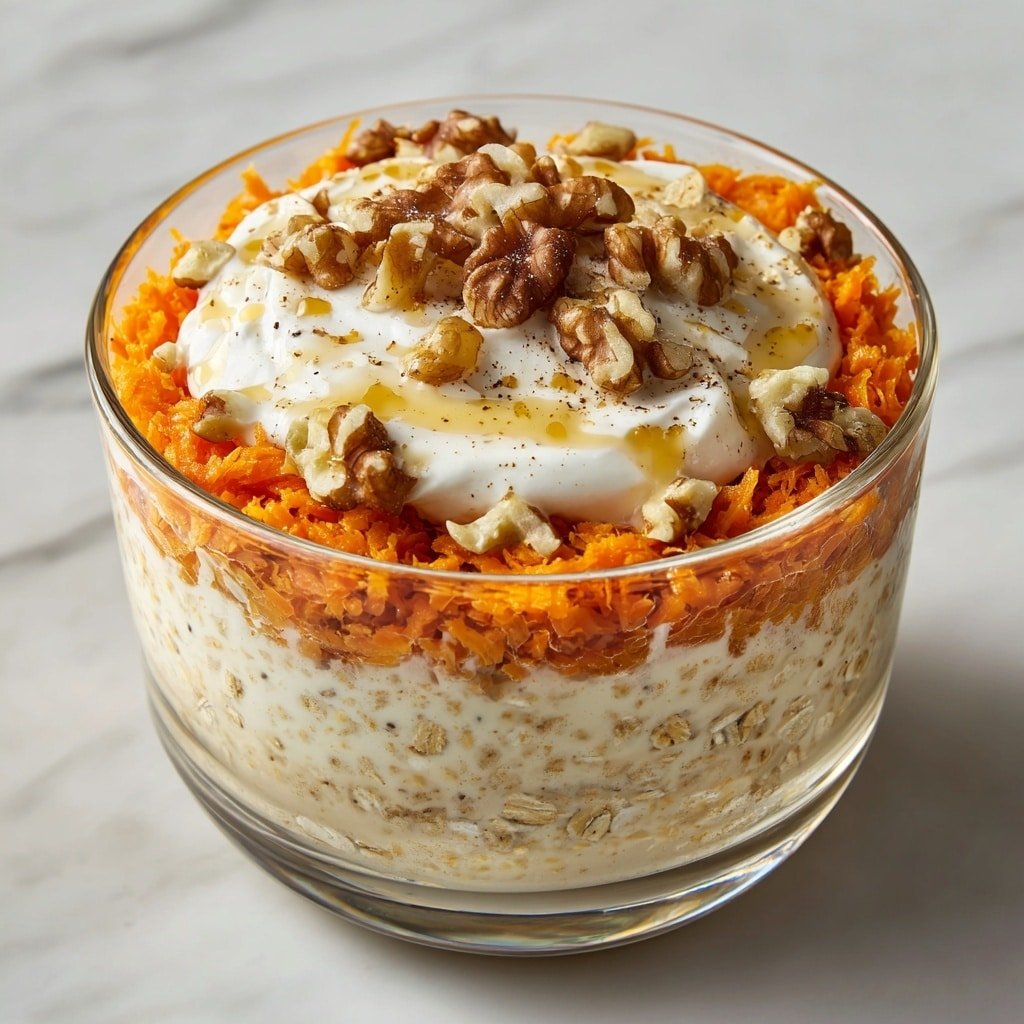 Carrot Cake Overnight Oats Recipe - Article Image 2 — Carrot Cake Overnight Oats, healthy overnight oats with carrot, no-cook carrot breakfast, easy carrot cake oats, nutritious breakfast ideas