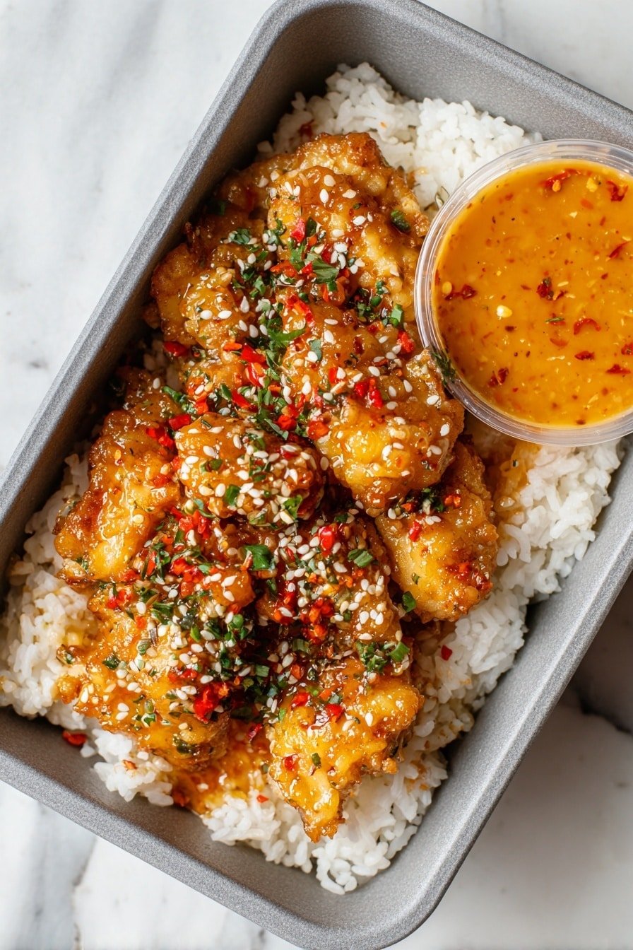 Spicy Bang Bang Chicken Recipe - Article Image 1 — Spicy Bang Bang Chicken, spicy chicken recipe, crispy chicken dinner, easy Asian chicken, flavorful chicken dish