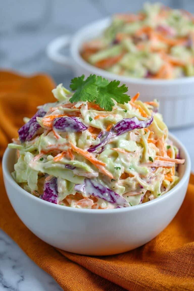 Creamy Cabbage and Carrot Coleslaw Recipe