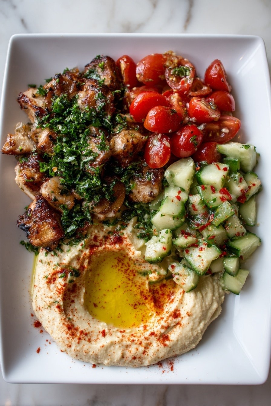 Spicy Garlic Chicken Bowl with Cucumber Salad Recipe - Article Image 1 — Spicy Garlic Chicken Bowl Cucumber Salad, spicy garlic chicken bowl, healthy chicken bowl recipes, quick lunch ideas with chicken, flavorful cucumber salad recipes