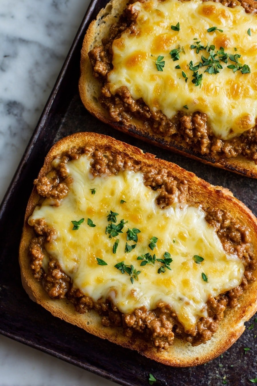 Cheesy Sloppy Joes on Texas Toast Recipe - Article Image 2 — Cheesy Sloppy Joes on Texas Toast, Easy Cheesy Sloppy Joes, Comfort Food Recipes, Quick Beef Sloppy Joes, Texas Toast Recipes