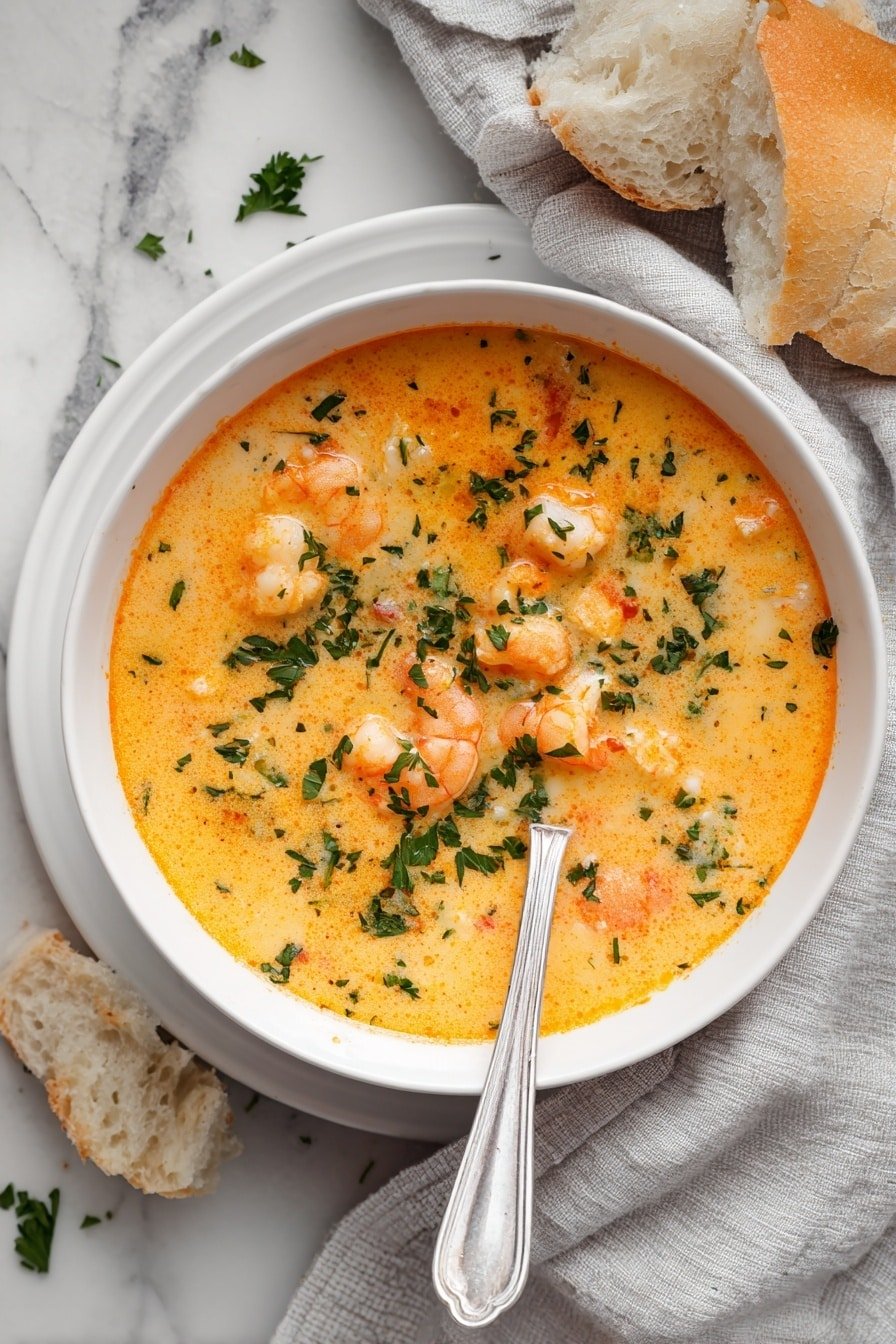 Creamy Shrimp and Crab Seafood Bisque Recipe - Article Image 1 — Creamy Shrimp and Crab Seafood Bisque, seafood bisque recipe, shrimp and crab bisque, seafood soup with cream, cozy seafood bisque