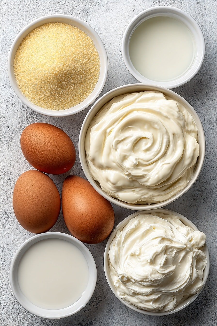 Easy Spanish Flan Recipe with Caramel Recipe - Ingredients Image — Easy Spanish Flan, Spanish Flan with Caramel, classic flan recipe, creamy caramel custard, homemade flan dessert