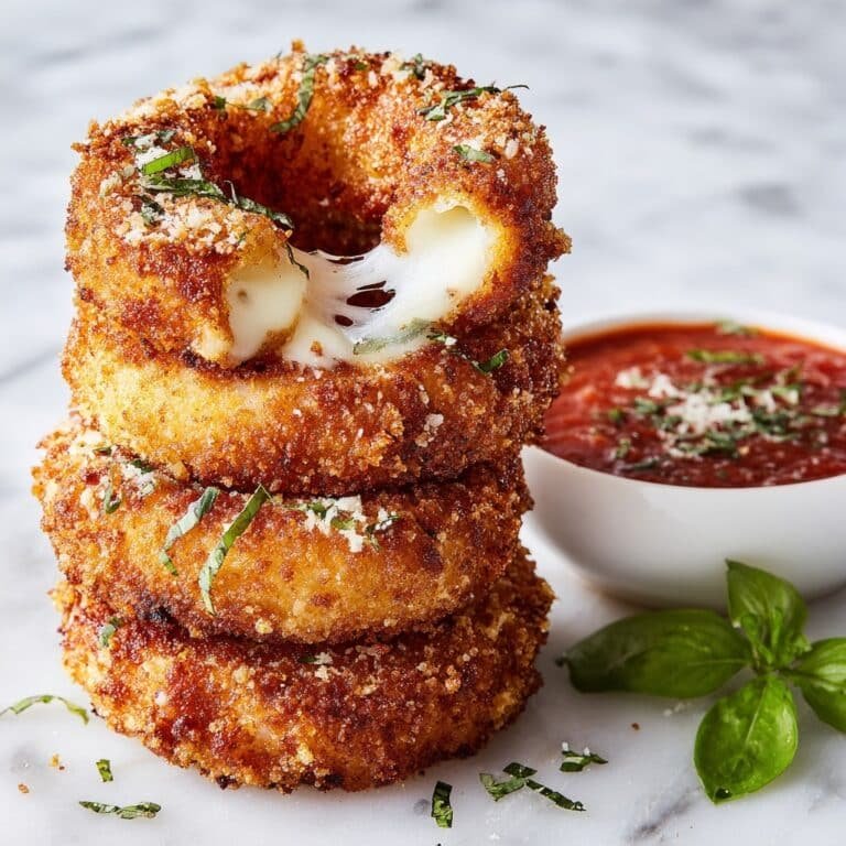 Mozzarella Stuffed Onion Rings Recipe