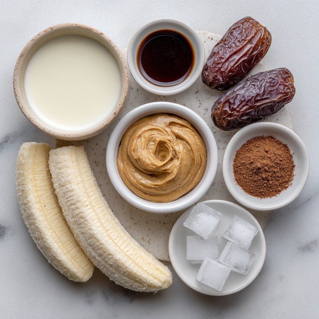 Creamy Coffee Banana Smoothie Recipe - Ingredients Image — Creamy Coffee Banana Smoothie, coffee banana smoothie, healthy coffee smoothie, banana smoothie recipes, energizing morning smoothies