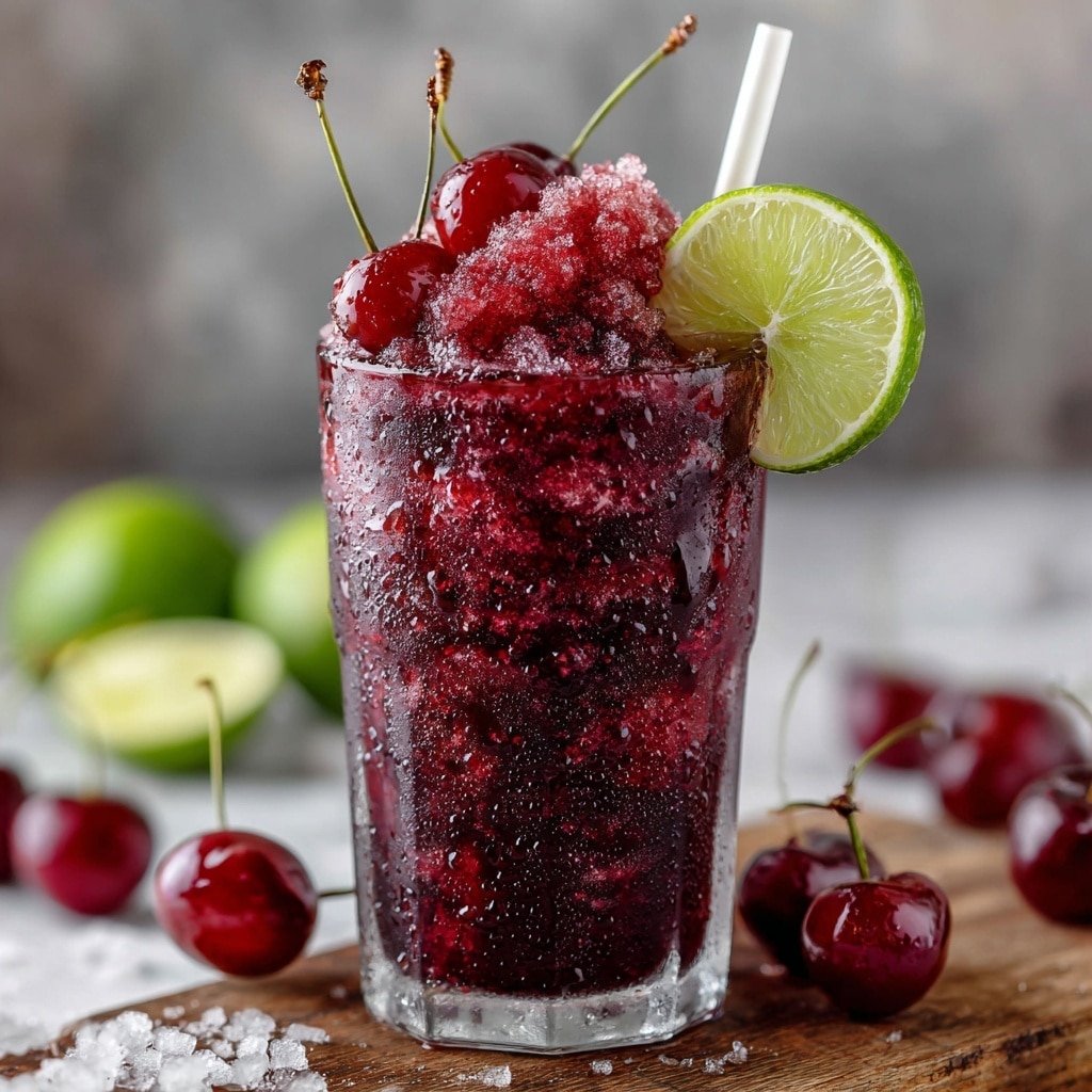 Frozen Cherry Coke Slushies Recipe - Article Image 2 — Frozen Cherry Coke Slushies, Cherry Coke frozen drink, frozen cherry coke recipe, icy cherry coke beverage, summer cherry coke treat