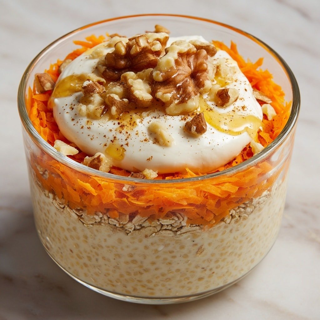 Carrot Cake Overnight Oats Recipe - Article Image 1 — Carrot Cake Overnight Oats, healthy overnight oats with carrot, no-cook carrot breakfast, easy carrot cake oats, nutritious breakfast ideas