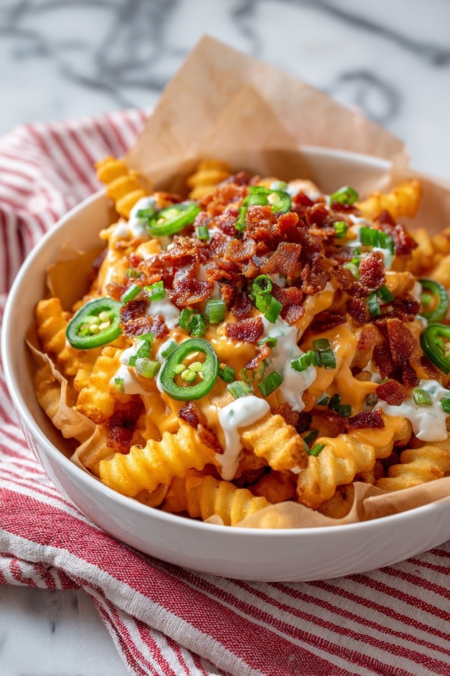 Loaded Cajun Cheese Fries Recipe - Article Image 1 — Loaded Cajun Cheese Fries, Cajun Cheese Fries Recipe, Spicy Cajun Fries with Cheese, Crispy Cajun Fries with toppings, Easy Cajun Cheese Fries