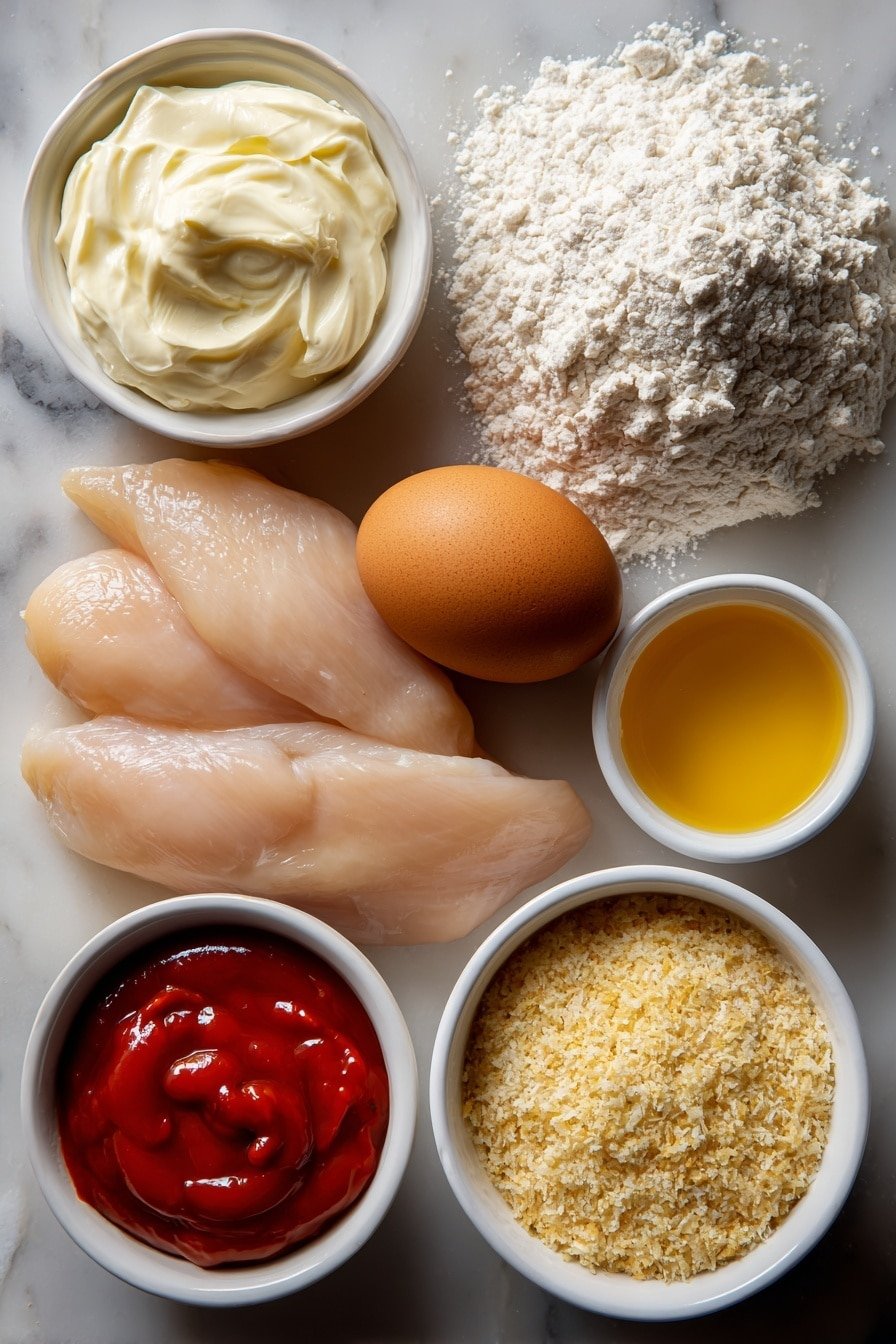 Spicy Bang Bang Chicken Recipe - Ingredients Image — Spicy Bang Bang Chicken, spicy chicken recipe, crispy chicken dinner, easy Asian chicken, flavorful chicken dish