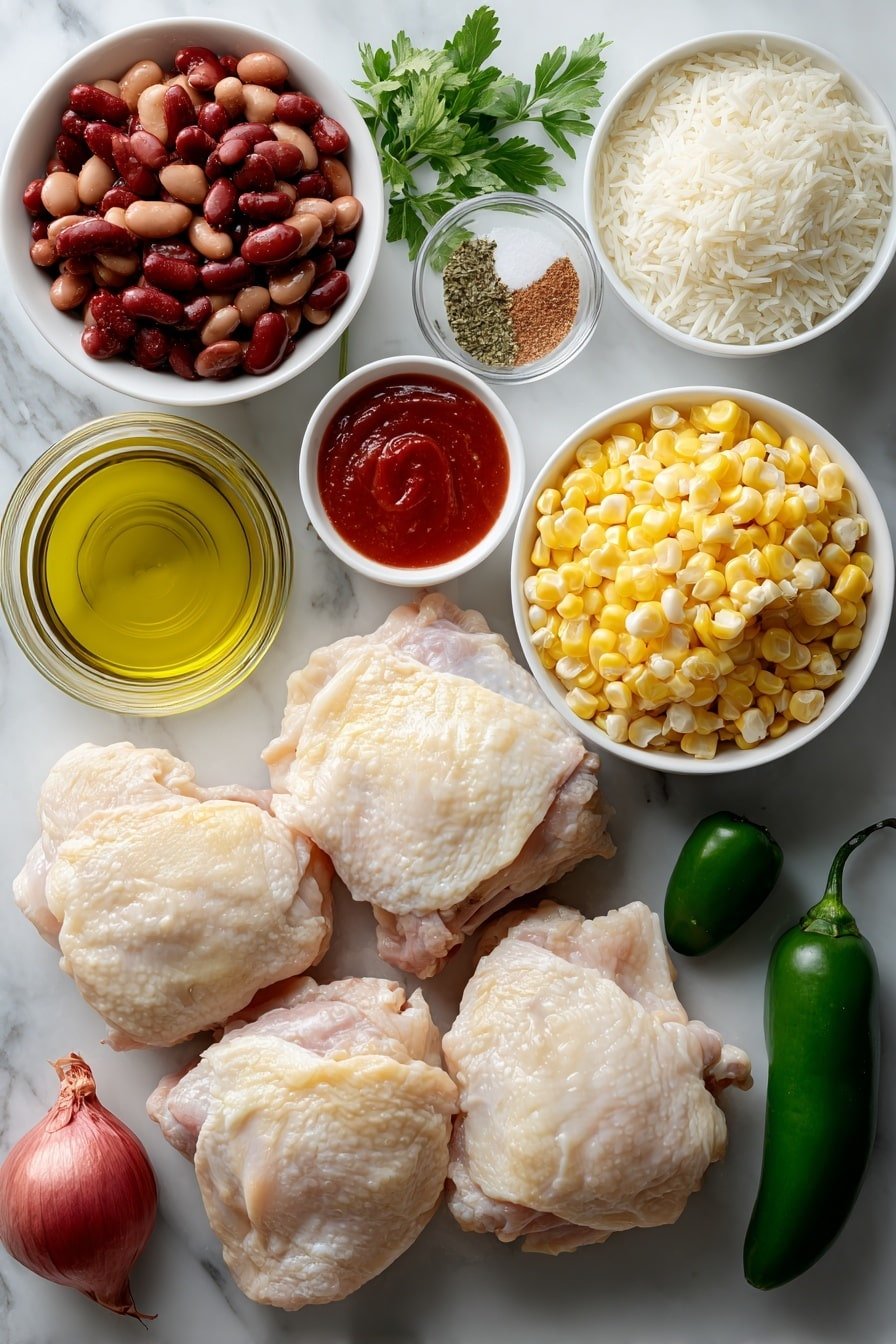 Creamy Chipotle Chicken Soup Recipe - Ingredients Image — Creamy Chipotle Chicken Soup, creamy chicken soup with chipotle, smoky chicken soup recipe, spicy chipotle soup with corn and tomatoes, easy comforting soup recipe