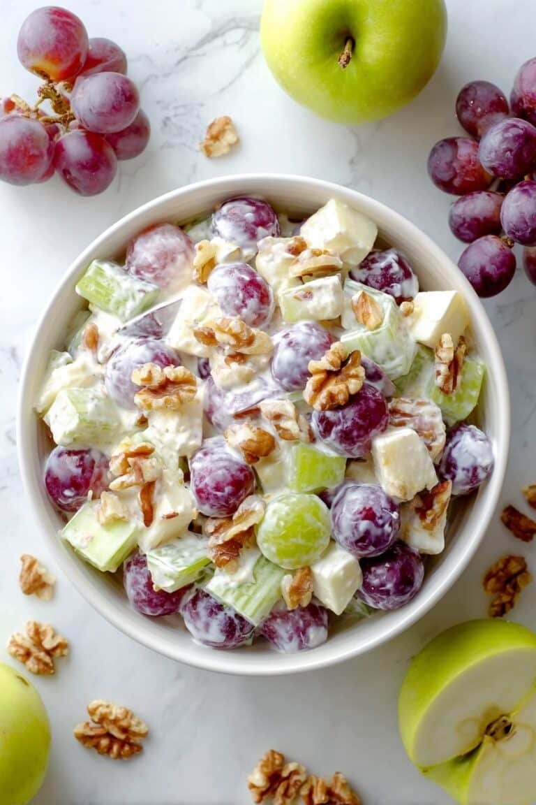 Creamy Waldorf Salad with Apples and Walnuts Recipe