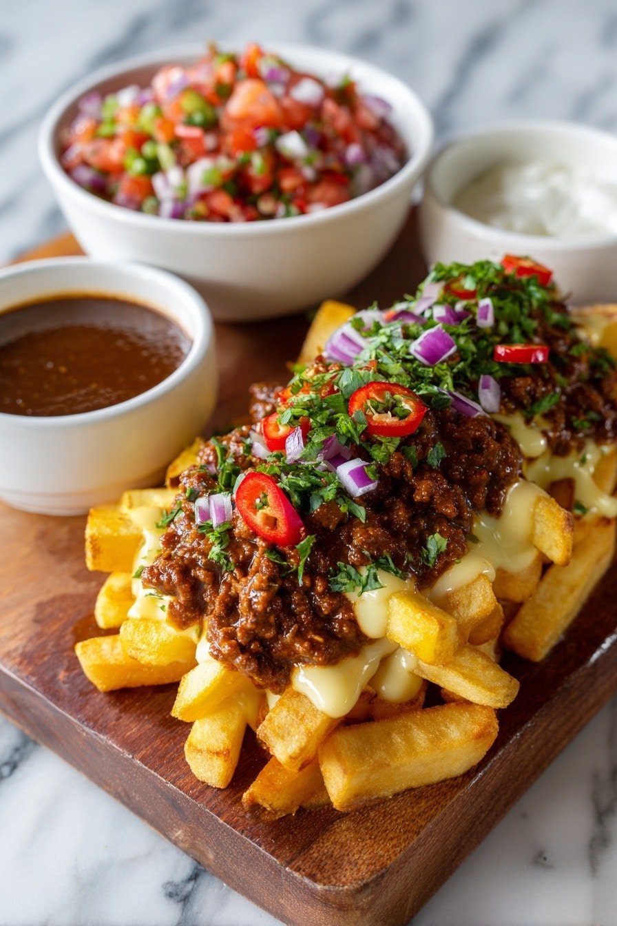 Louisiana Voodoo Fries with Gravy and Cheese Recipe - Article Image 2 — Louisiana Voodoo Fries with Gravy and Cheese, spicy Louisiana fries, comfort food recipes, Cajun fries with gravy, cheesy fries with Cajun seasoning