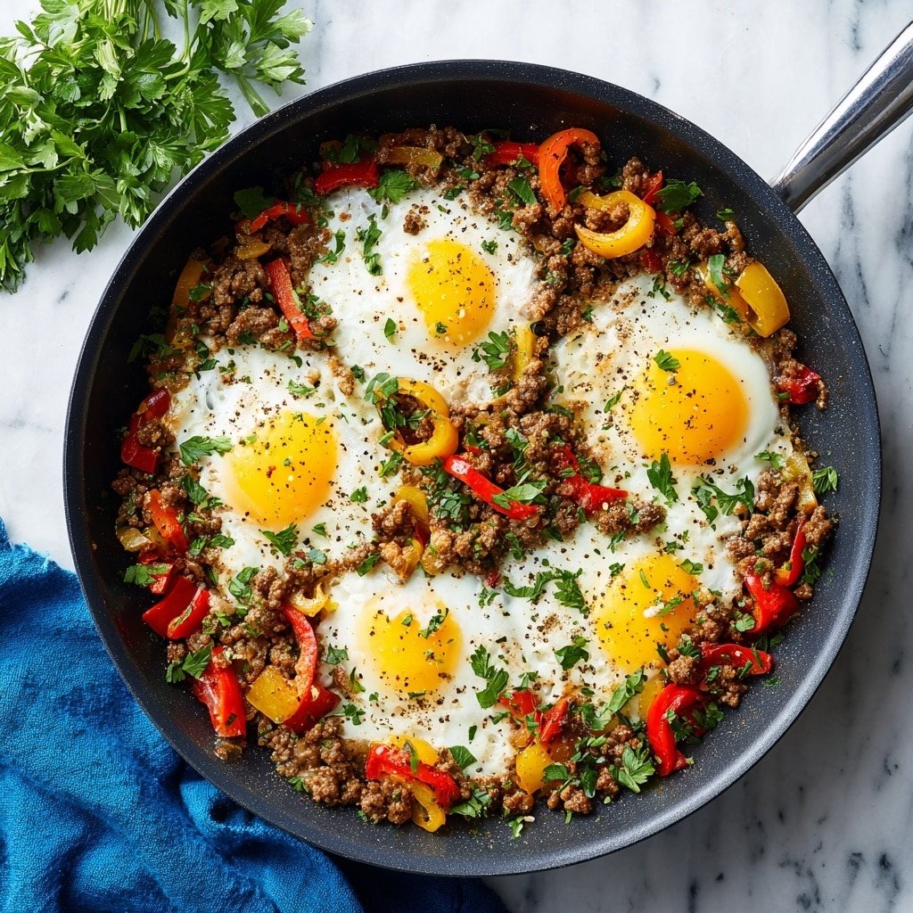 Turkey and Egg Breakfast Skillet Recipe - Article Image 2 — Turkey and Egg Breakfast Skillet, quick breakfast skillet recipes, hearty morning skillet ideas, savory egg and turkey breakfast, easy weekend breakfast meals