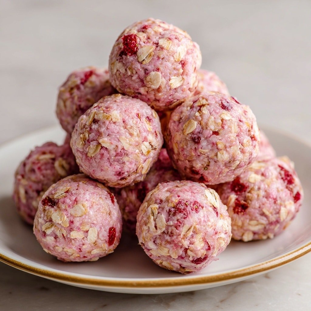 Strawberry Protein Balls Recipe - Article Image 2 — Strawberry Protein Balls, healthy strawberry snack, no-bake protein bites, easy fruit energy balls, nutritious strawberry treats