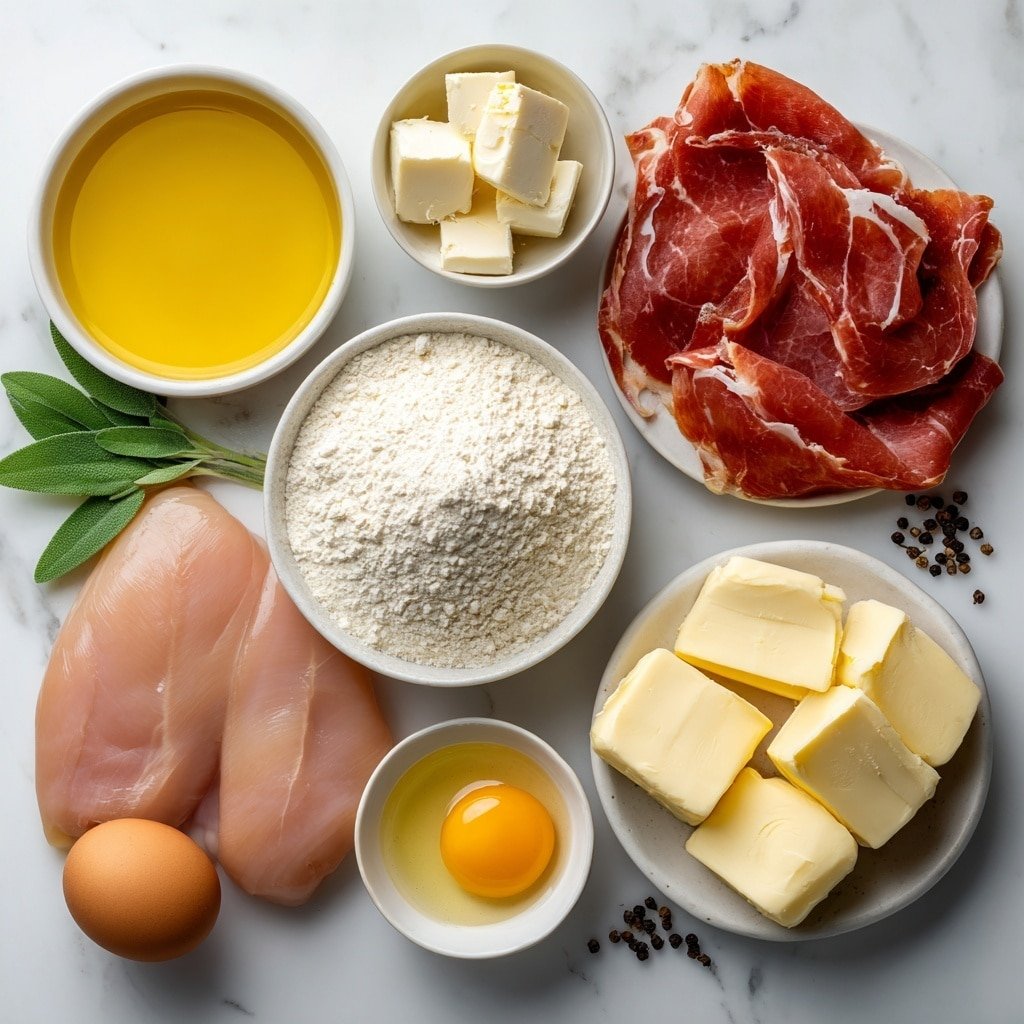 Italian Chicken Saltimbocca Recipe - Ingredients Image — Italian Chicken Saltimbocca, chicken saltimbocca recipe, easy Italian chicken dish, quick weeknight dinner, flavorful chicken recipes