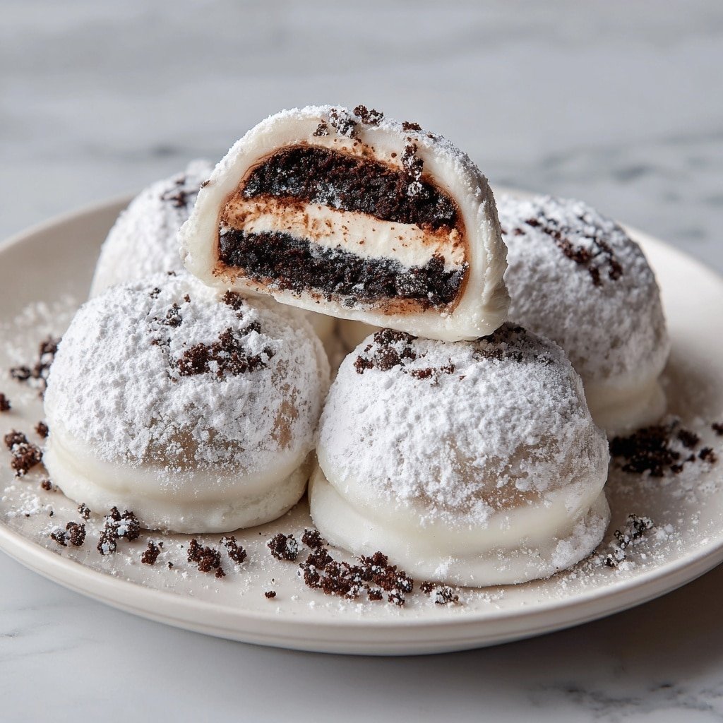 Oreo Mochi Recipe - Article Image 1 — Oreo Mochi, Oreo Mochi Recipe, Mochi with Oreos, Homemade Oreo Mochi, Chewy Oreo Dessert