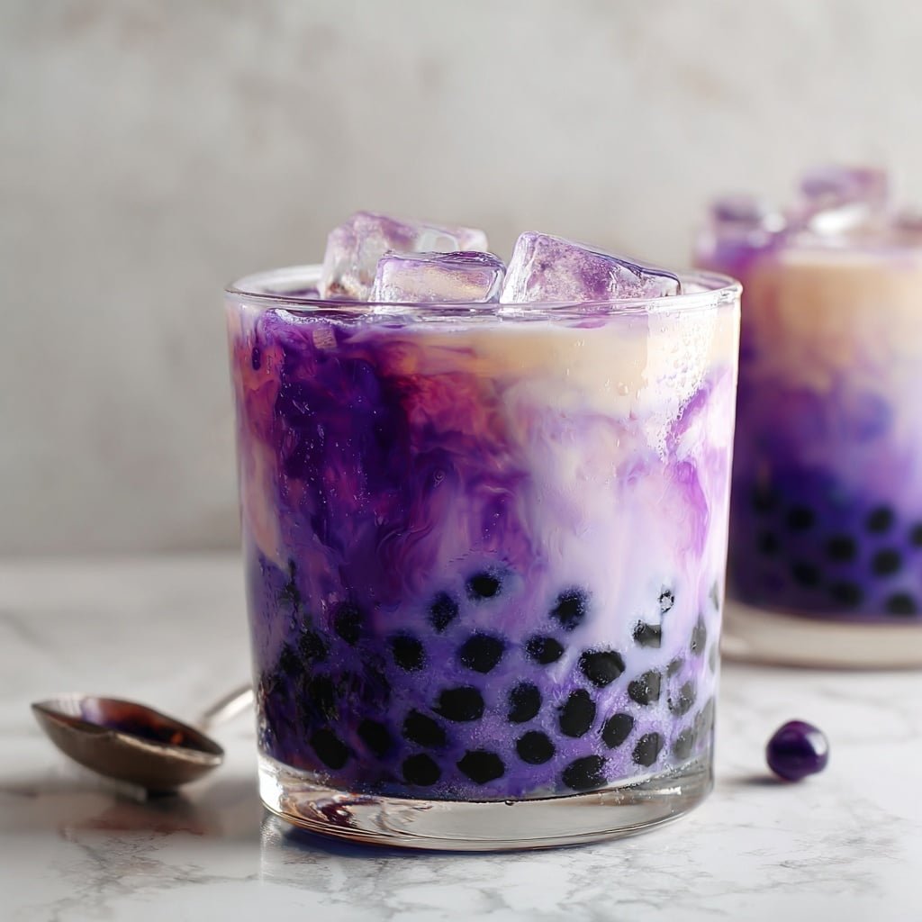 Creamy Ube Milk Tea with Tapioca Pearls Recipe - Article Image 2 — Creamy Ube Milk Tea with Tapioca Pearls, ube milk tea recipe, Thai tapioca drinks, purple yam milk tea, easy DIY milk tea with tapioca pearls