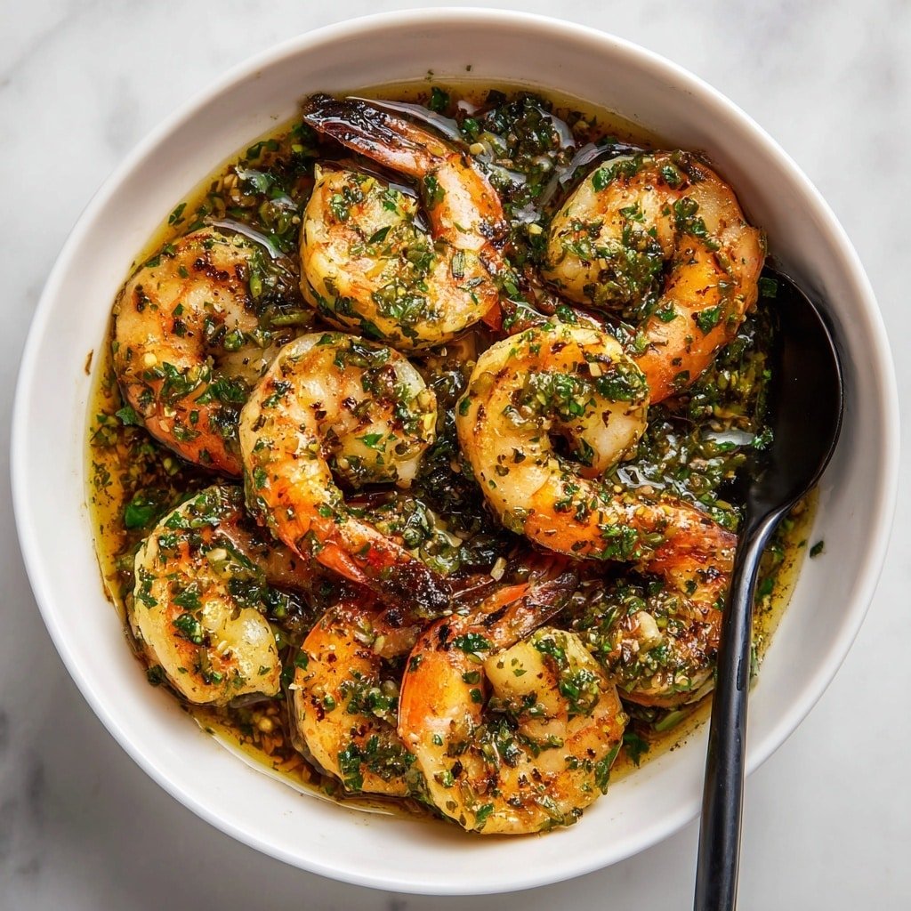 Pan-Seared Chimichurri Shrimp Recipe - Article Image 1 — Pan-Seared Chimichurri Shrimp, Chimichurri shrimp recipe, quick shrimp dinner, herbaceous seafood dishes, easy shrimp recipes