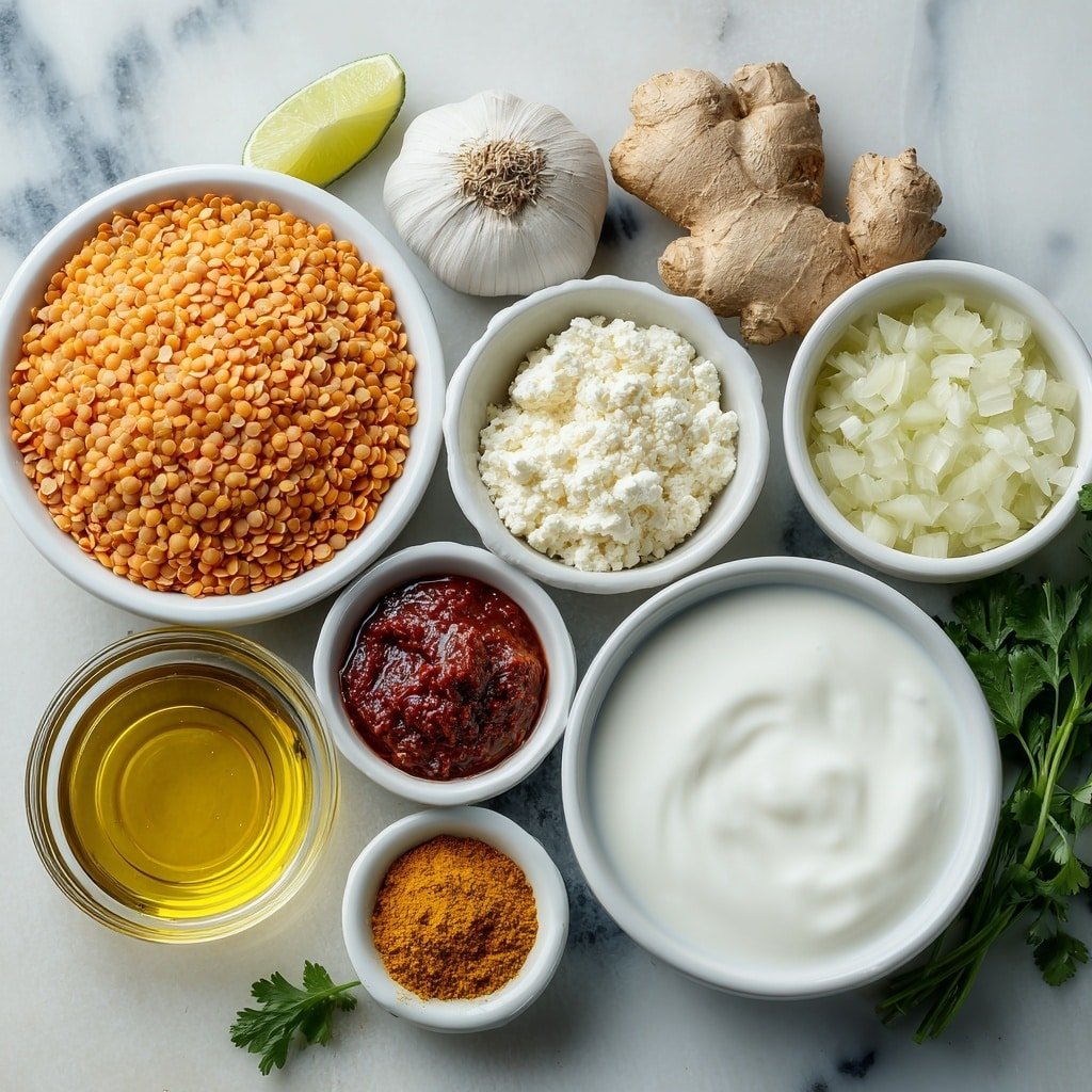 Thai Red Lentil Coconut Soup Recipe - Ingredients Image — Thai Red Lentil Coconut Soup, Thai lentil soup, coconut lentil soup, healthy Thai soup, comforting lentil soup