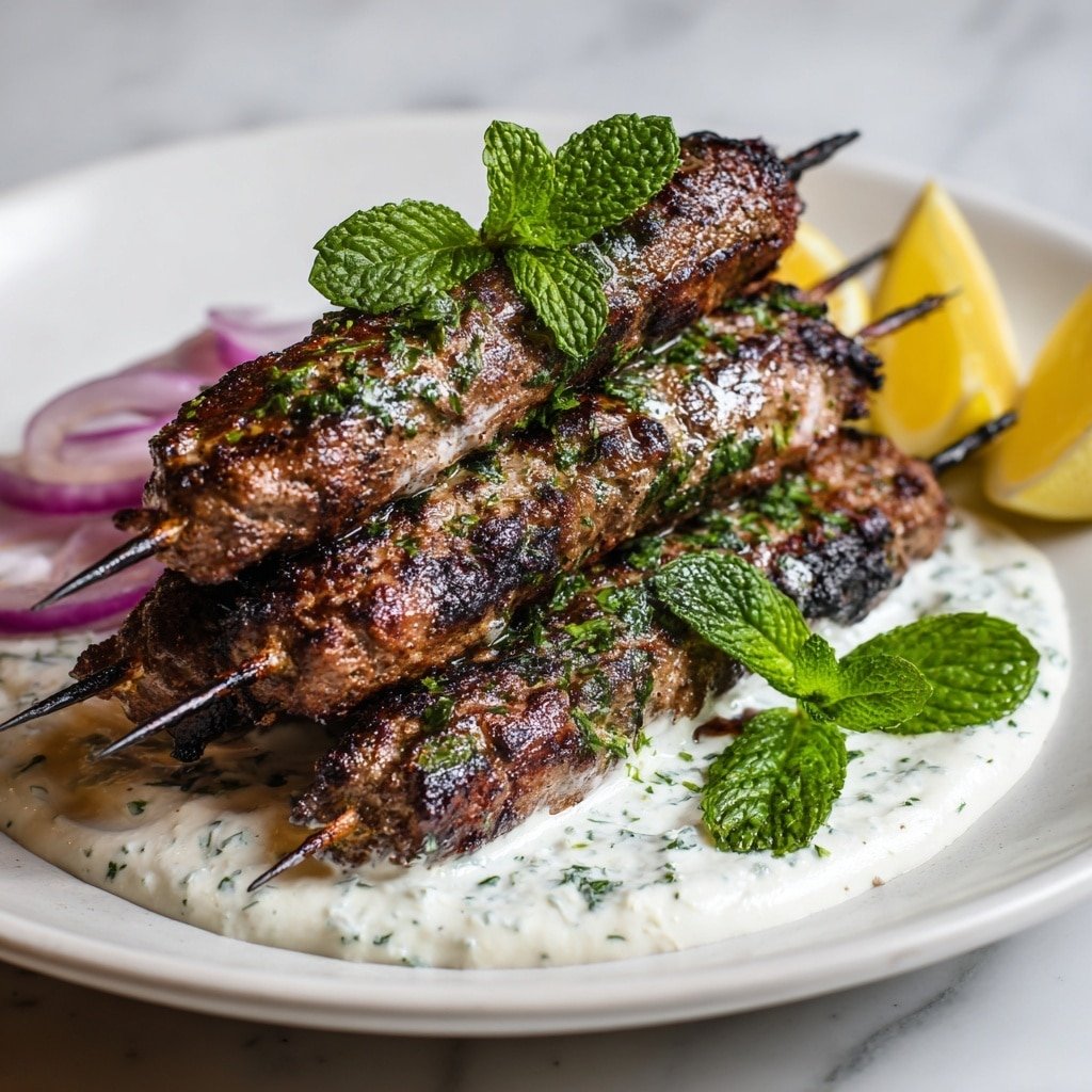 Crispy Turkish Lamb Kebabs with Yogurt Sauce Recipe - Article Image 2 — Crispy Turkish Lamb Kebabs with Yogurt Sauce, Turkish Lamb Kebabs, Lamb Kebab Recipe, Easy Turkish Kebabs, Grilled Lamb with Yogurt Sauce