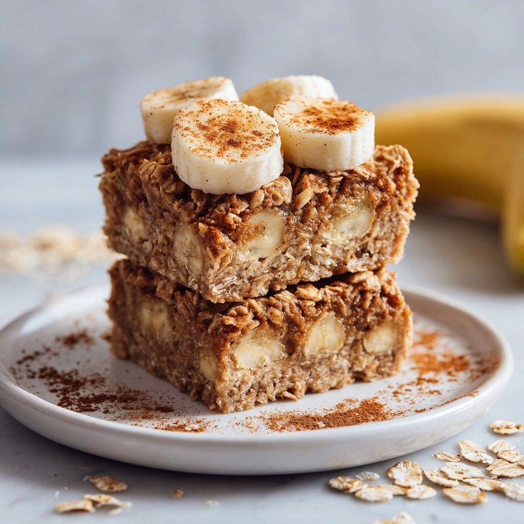 Banana Oatmeal Bars for Healthy Snacks Recipe - Article Image 1 — Banana Oatmeal Bars, healthy snack bars, homemade oatmeal bars, nutritious banana snack, easy healthy snack recipes
