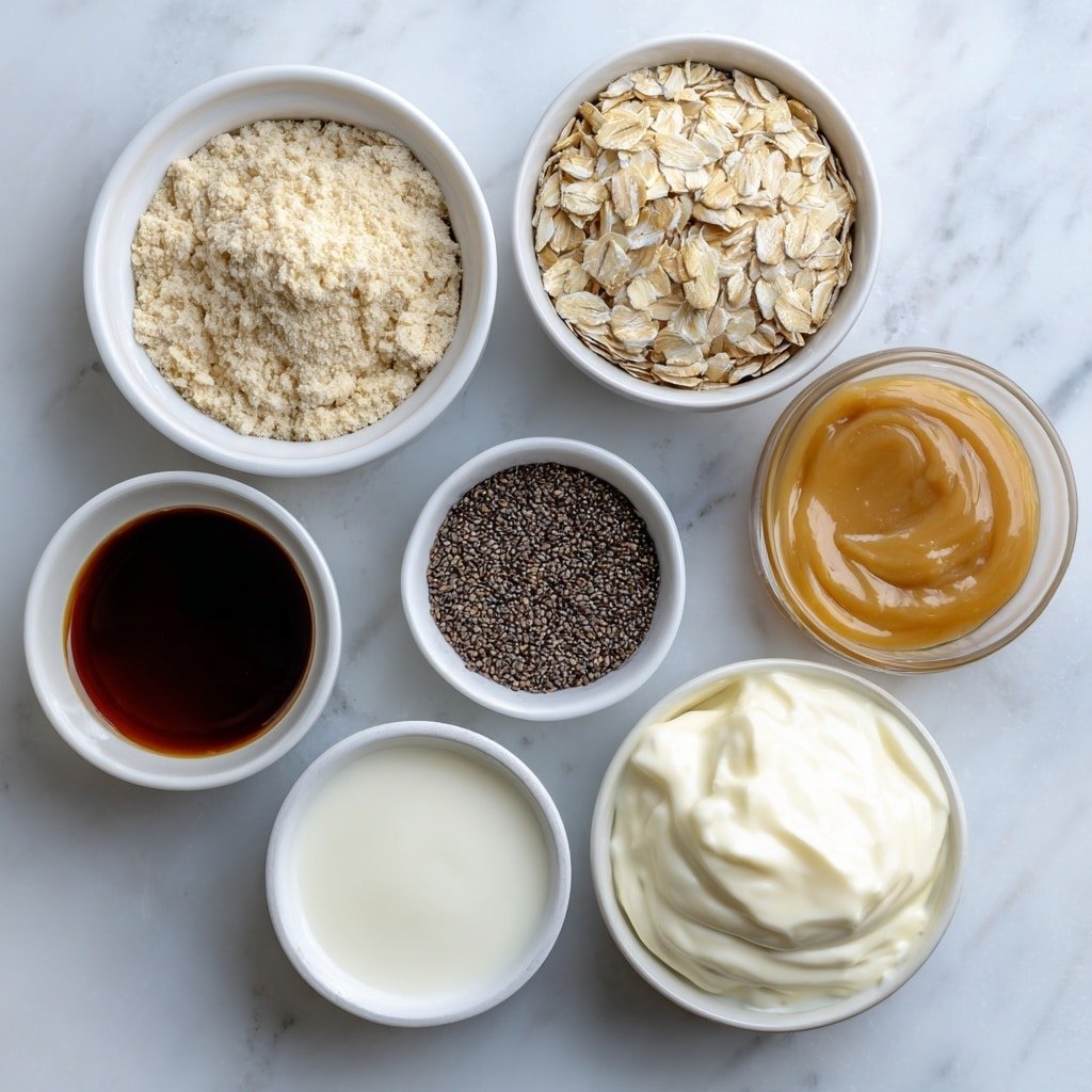 Caramel Espresso Overnight Oats Recipe - Ingredients Image — Caramel Espresso Overnight Oats, Coffee Overnight Oats Recipe, Easy Breakfast Ideas, Healthy Overnight Oats, Cozy Morning Breakfast